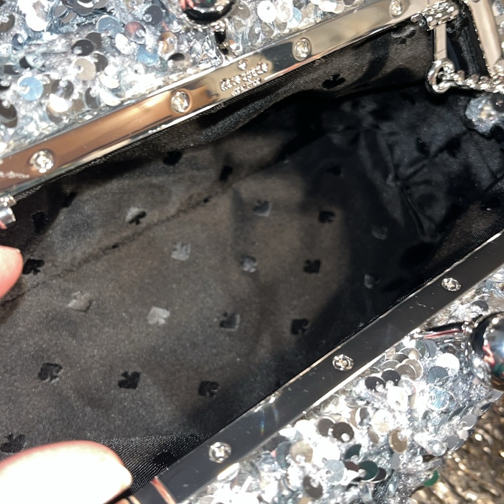 kate spade Silver Sequin Clutch - Picture 7 of 11